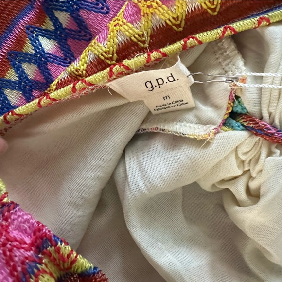 NWT Good People Design Embroidered Rainbow Midi Dress Sizs Medium - Picture 6 of 13